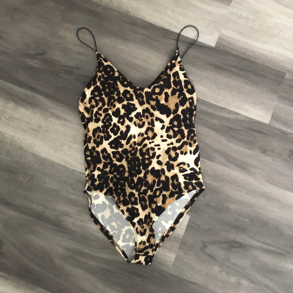 Cheetah Print Bodysuit with Dainty Straps